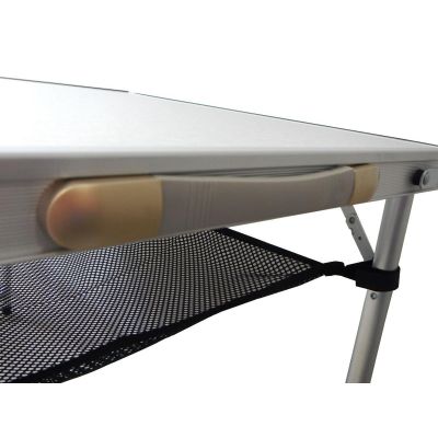 23. FOLDABLE CAMPING TABLE 120x60x70/62/55CM 4 CHAIRS AND SHELF