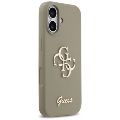4. Guess Silicone Big 4G Script Case for iPhone 17 - Brown