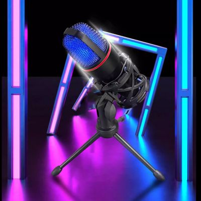 6. Wozinsky Studio Gaming USB Computer Microphone with RGB Stand - Black