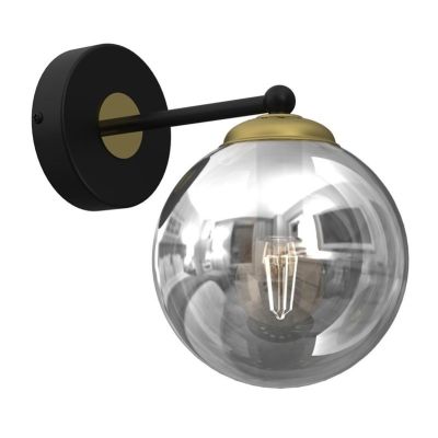 WALL LIGHT BURSA E14 BLACK/GOLD