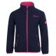 Trollkids Girls Oppdal Jacket XT Zip-Up Fleece Jacket for Girls, Navy/Pink (415-114)