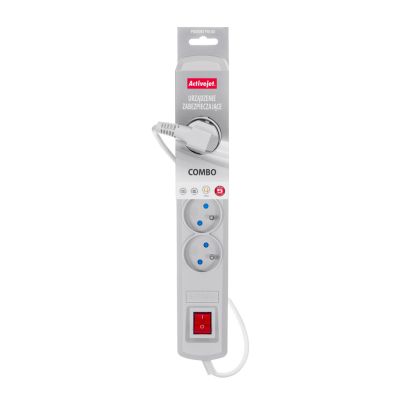 3. Activejet 5-pin/5-pin surge protector (10A; 2300W) 5m; gray