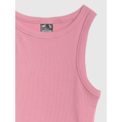 7. Women's slim ribbed knit top 4F 4FRAW25TSLEF310-56S