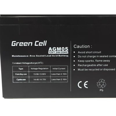 7. GREEN CELL GEL BATTERY AGM05 12V 7.2AH