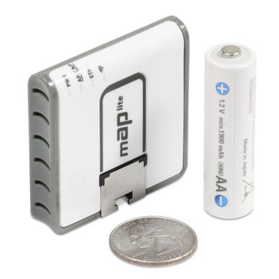 2. Mikrotik mAP lite router in white with PoE support