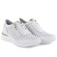 4. White openwork leather wedge sneakers Vinceza 95402