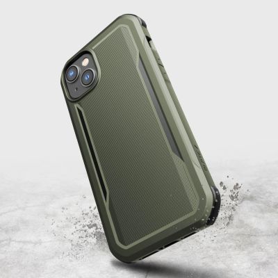 7. Raptic X-Doria Fort Case iPhone 14 with MagSafe armored cover green