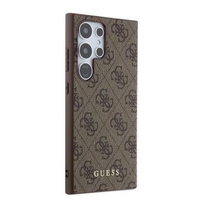 4. Guess 4G Metal Gold Logo case for Samsung Galaxy S24 Ultra - brown
