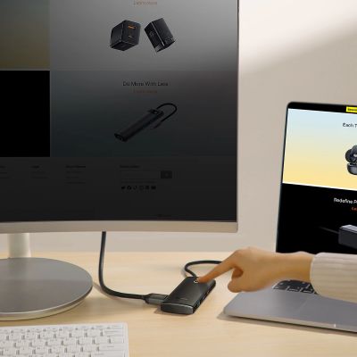 10. Baseus Lite Series multifunctional HUB USB Type C - 2 x USB 3.0 / USB Type C PD / HDMI 1,4 / SD / TF black (WKQX050101)