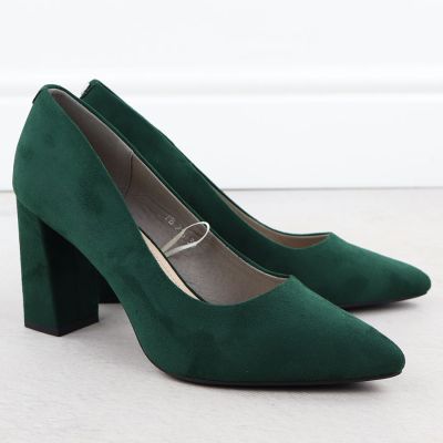 3. Sergio Leone Green Suede Pointed Toe Pumps PB216