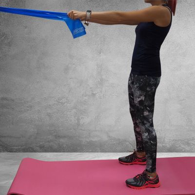 13. FITNESS PROFIT LONG MEDIUM GUMA 200x15x0.45cm blue DK 2227