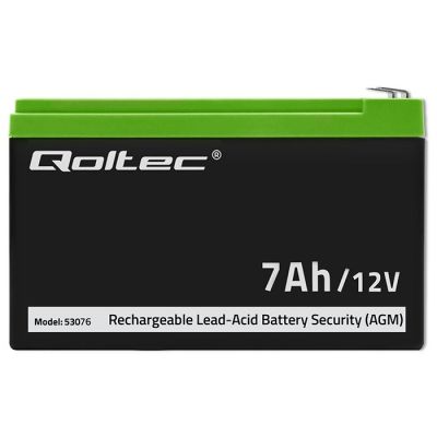 5. QOLTEC AGM BATTERY 12 V | 7 AH | MAX. 105 A | SECURITY