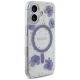 4. Guess Resin Flowers Glitter MagSafe case for iPhone 16 - purple