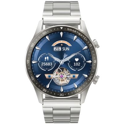 10. Smartwatch Gravity Silver Bracelet + Strap GT10-6