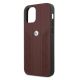 6. BMW Leather Curve Perforate Case for iPhone 12 Pro Max - Red