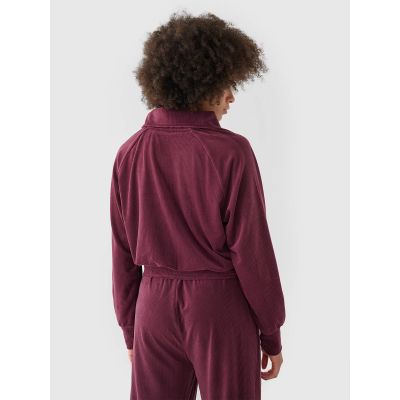 5. Women's velour sweatshirt without a hood, 4F 4FRAW24TSWSF2054-60S