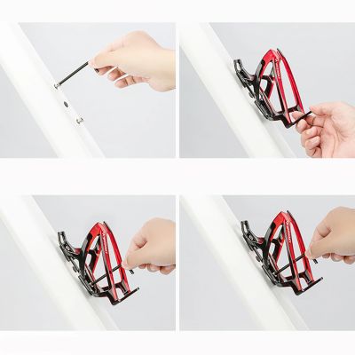 9. Wozinsky WUR-01BR Bike Bottle Holder Basket - Black and Red