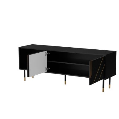 2. 3D TV cabinet MOUNTAIN 154x40x55 black + gold