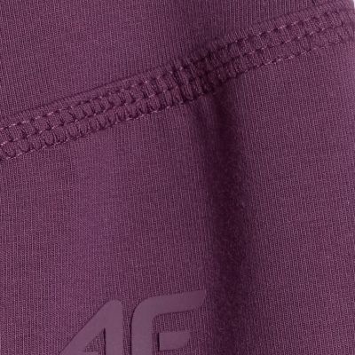 5. Women's leggings 4F CAS F260 burgundy 4FWSS26TTIGF260 60S