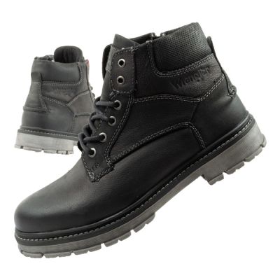 Wrangler Allan Mid men's boots, Chelsea boots, elegant leather, black