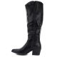 3. Black cowboy boots with a block heel M.Daszyński SA261-6