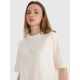 4. Women's oversize printed T-shirt 4F 4FRSS25TTSHF2791-11S