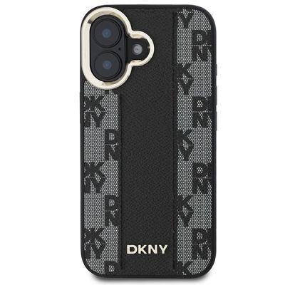 3. DKNY Checkered Pattern Magsafe iPhone 16 Case - Black
