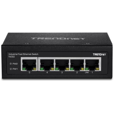 2. TRENDnet Industrie Switch 5 Port Fast Ethernet L2 DIN-Rail