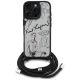 2. Karl Lagerfeld Crossbody Grained Pattern & Logo Case for iPhone 16 Pro Max - Gray