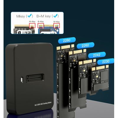 8. GEMBIRD M.2 SATA & NVME SSD DOCKING STATION BLACK