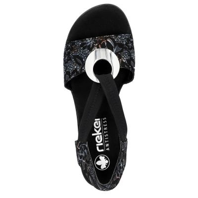 11. Comfortable Rieker W RKR679 black sandals