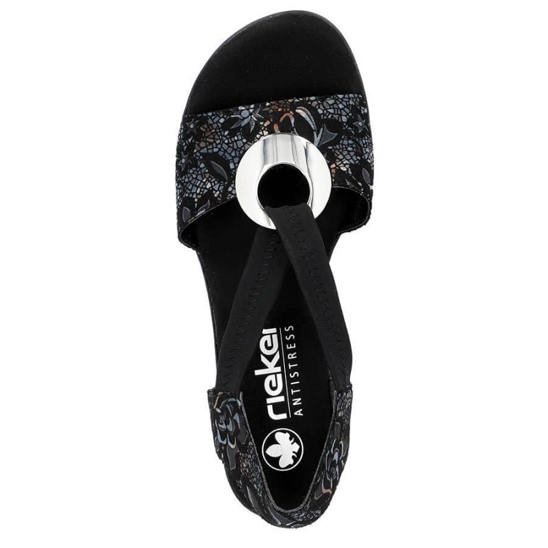 11. Comfortable Rieker W RKR679 black sandals