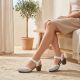 57. Rieker W RKR650 comfortable leather sandals white