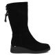 Women's leather high wedge ankle boots, black Filippo DBT7210