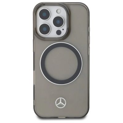3. Mercedes Silver Ring MagSafe Case for iPhone 16 Pro Max - Black