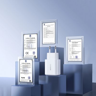 15. Joyroom JR-TCF12 mains charger 2x USB-C 20W PD / QC 3.0 - white