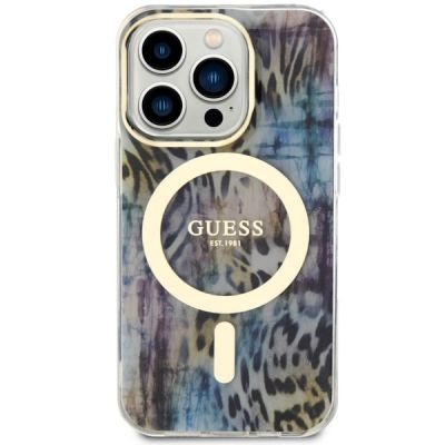 3. Guess GUHMP14XHLEOPWB iPhone 14 Pro Max 6.7" blue/blue hardcase Leopard MagSafe