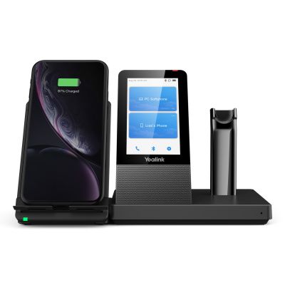 3. Yealink WH67 UC Headset Wireless On-ear, Headband, Neckband Office/Call Center Bluetooth Charging Stand Black