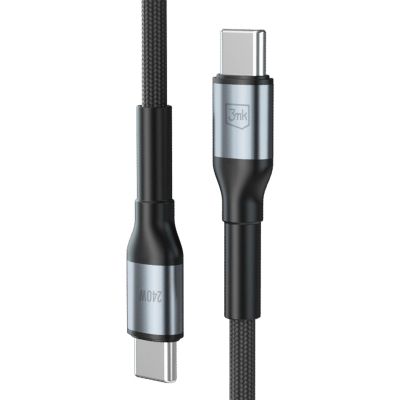 2. 3mk Hyper Cable N-SERIES USB-C / USB-C 1m PD 3.0 QC 3.0 48V / 5A 240W - black
