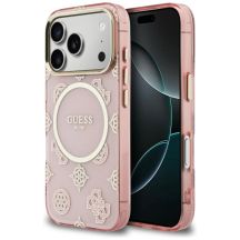 Guess IML Peony Dot MagSafe case for iPhone 17 Pro - pink