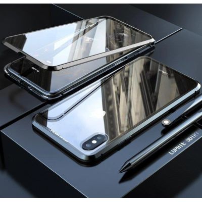 11. Wozinsky Full Magnetic Case Full Body Front and Back Cover with built-in glass for Samsung Galaxy A72 4G black-transparent