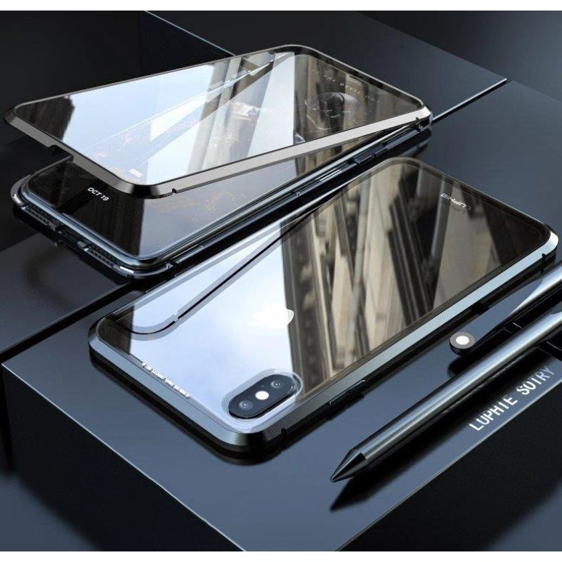 11. Wozinsky Full Magnetic Case Full Body Front and Back Cover with built-in glass for Samsung Galaxy A72 4G black-transparent