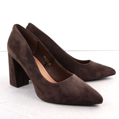3. Chocolate suede pointed toe pumps Sergio Leone PB216