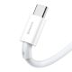 3. Baseus Superior USB Cable - USB Type C 66 W 6A 1 m White (CATYS-02)