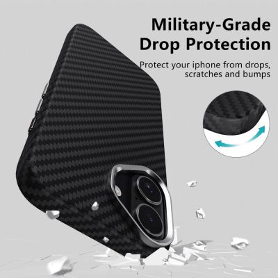 4. Tech-Protect Ion Carbon MagSafe case for iPhone 17 - black and silver