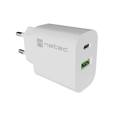 8. NATEC RIBERA WALL CHARGER 1X USB-A + 1X USB-