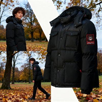 8. Geographical Norway men's jacket BAREDA DB BLACK MEN 096 BLACK (WY3882H/GN-NOIR)