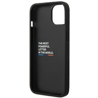 7. Case BMW BMHCP14M22PTDK iPhone 14 Plus 6.7 "black / black Leather Stamp Tricolor