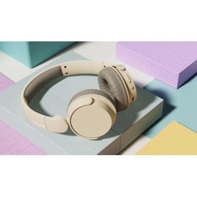 5. Philips TAH3209BG/00 Headphones/Headset Wireless Headband Calls/Music Bluetooth Beige