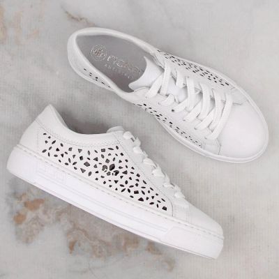 7. Rieker W RKR641 leather comfort shoes white